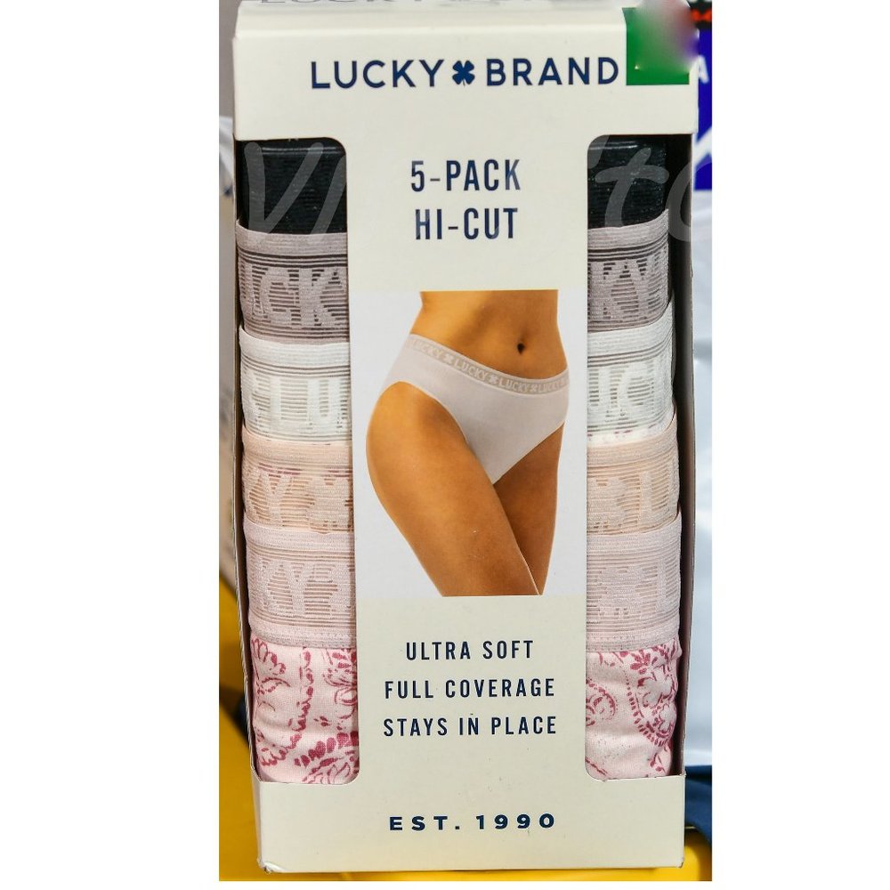 Lucky Brand 5-pack‎ Hi-Cut ultra soft Women's underwear